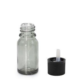 160x 10ml Smoke Grey Glass Dropper Bottle with Child Resistant Dropper Cap