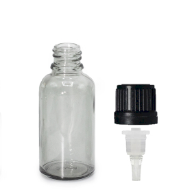 330x 30ml Smoke Grey Glass Dropper Bottle with Dropper Cap