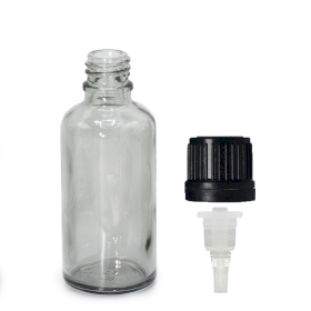 264x 50ml Smoke Grey Glass Dropper Bottle with Dropper Cap