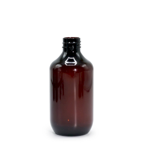 10x 250ml Amber Plastic Boston Bottle - No Cap