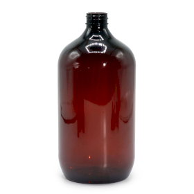 10x 1000ml Amber Plastic Boston Bottle - No Cap