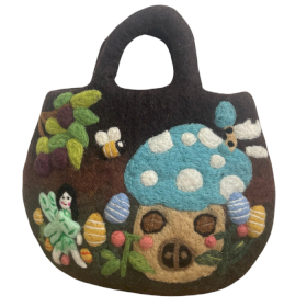 Fairy Garden Felted Bag - 35x27cm