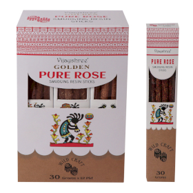 12x 30g Golden Pure Rose Smudging Resin Sticks