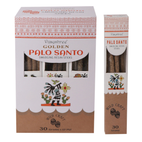 12x 30g Golden Palo Santo Smudging Resin Sticks
