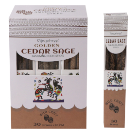 12x 30g Golden Cedar Sage Smudging Resin Sticks