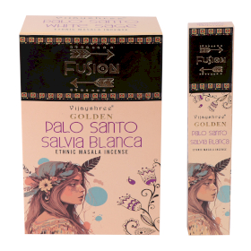12x 15g Golden Palo Santo and White Sage Incense Sticks