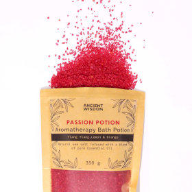 5x Aromatherapy Bath Potion in Kraft Bag 350g - Passion
