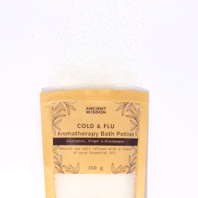 5x Aromatherapy Bath Potion in Kraft Bag 350g - Cold & Flu