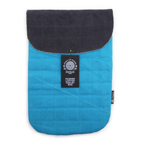 Laptop Padded Pouch - Terrific Turquoise - 14oz Stonewash
