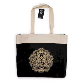 Oversized Tote Bag Chocolate Stonewash 14oz - Freedom Hamsa