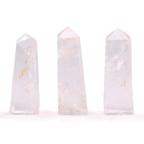 3x Gemstone Obelisk Point - Clear Quartz