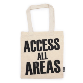 10x Iconic Basic Tote Bag - ACCESS ALL AREA - Natural 4oz