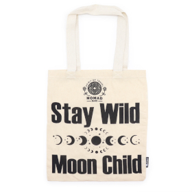 10x Iconic Basic Tote Bag - Stay Wild, Moon Child - Natural 4oz