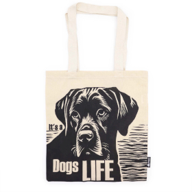 10x Iconic Basic Tote Bag - Dog\'s Life - Natural 4oz
