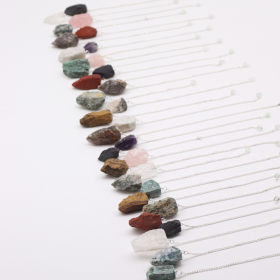 36x Gemstone Pendulum Starter (12x 3 Crystals) 4cm - Raw Crystals