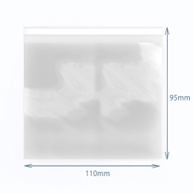 500x Poly-Prop Bags 110x95mm Reseal