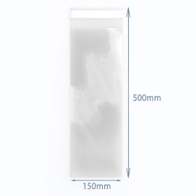 500x Poly-Prop Bags - 150x500mm Reseal