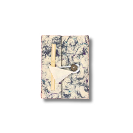 Mini Lokta Mixed Blue Cotton Notebook (12x8cm) 40 Pages