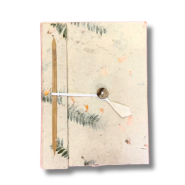 Lrg Lokta Mixed Flowers Notebook (21x15cm) - 45 Pages - Bookmark Included