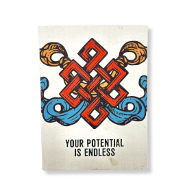 Lrg Lokta Inspiration Notebook (21x15cm) - 45 Pages - Your Potential - Bookmark Included