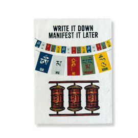Lrg Lokta Inspiration Notebook (21x15cm) - 45 Pages - Write it Down - Bookmark Included