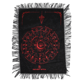 6x All Seeing Eye - Pendulum Divination Cloth - Black & Blood Red