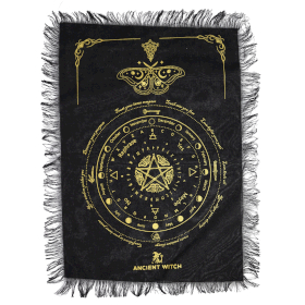 6x Mystic Moth - Pendulum Divination Cloth - Black & Gold