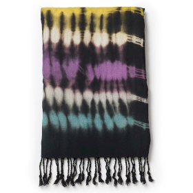 4x Boho Java Art Stole/Scarf - Multi Stripes - 62x200cm