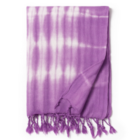 4x Boho Java Art Stole/Scarf - Lavender Stripes & Motiff - 62x200cm