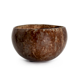 5x Small Natural Coconut Bowl - Polished - Craft Use - 7x10cm
