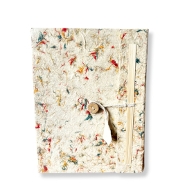 Lrg Lokta Mixed Colour Cotton Notebook (21x15cm) - 45 Pages - Bookmark Included