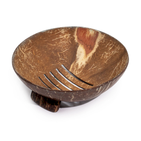5x Natural Coconut Soap Dish - Round - 11cm