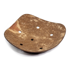 5x Natural Coconut Soap Dish - Square - 11cm