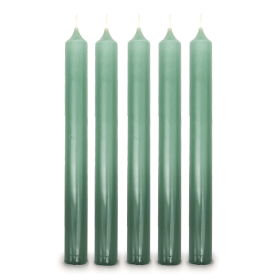 100x Smaragd Dinner Candle