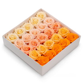 25x Craft Soap Flower - (5-Layer) Romantic Rose - Graduated Selection - Peach Blush