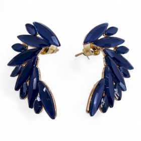 Royal Blue - Vintage Glass - Angel Wings - Earrings