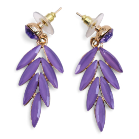 Lavender - Vintage Glass - Fairies - Earrings