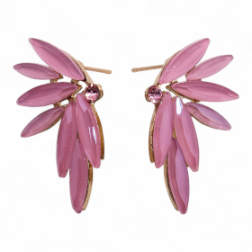 Rose Quartz - Vintage Glass - Fairies - Earrings