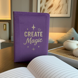 Velvet Note Book - 80 pages - Create Magic - Purple
