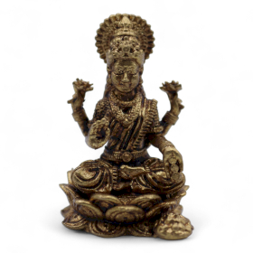 12x Brass Miniature Gods - Laxmi (11gms)  - 30mm