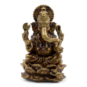 12x Brass Miniature Gods - Ganesha (12gms)  - 30mm