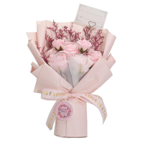 Large Pink Roses Bouquet - Love is Eternal - Gift Card