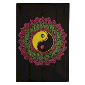 Cotton Wall Art (70x110cm) - Ying & Yang Mandala