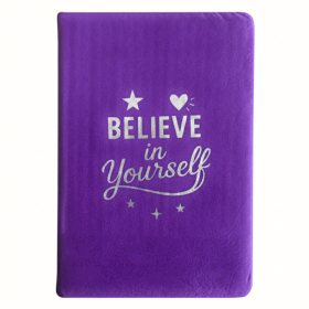 Lavender Velvet Note Book - 80 pages - Believe in Yourself