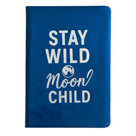 Dark Blue Velvet Note Book - 80 pages - Stay Wild Moon Child