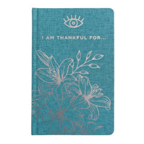 Blue & Silver Gratitude Journal - 120 pages -  I am Thankful For