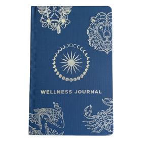 Midnight Blue & Silver Wellbeing Journal  - 120 pages - Zodiac Signs