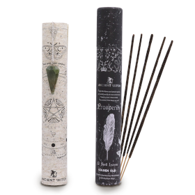 4x Ancient Witch Spell Incense - Prosperity - Aventurine Pendulum