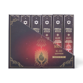 12x Red Agate Crystal Scents Smudge Incense - Saffron