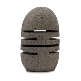 Natural Riverstone Candle Holder - Standing Stone Cut  (9x20cm)